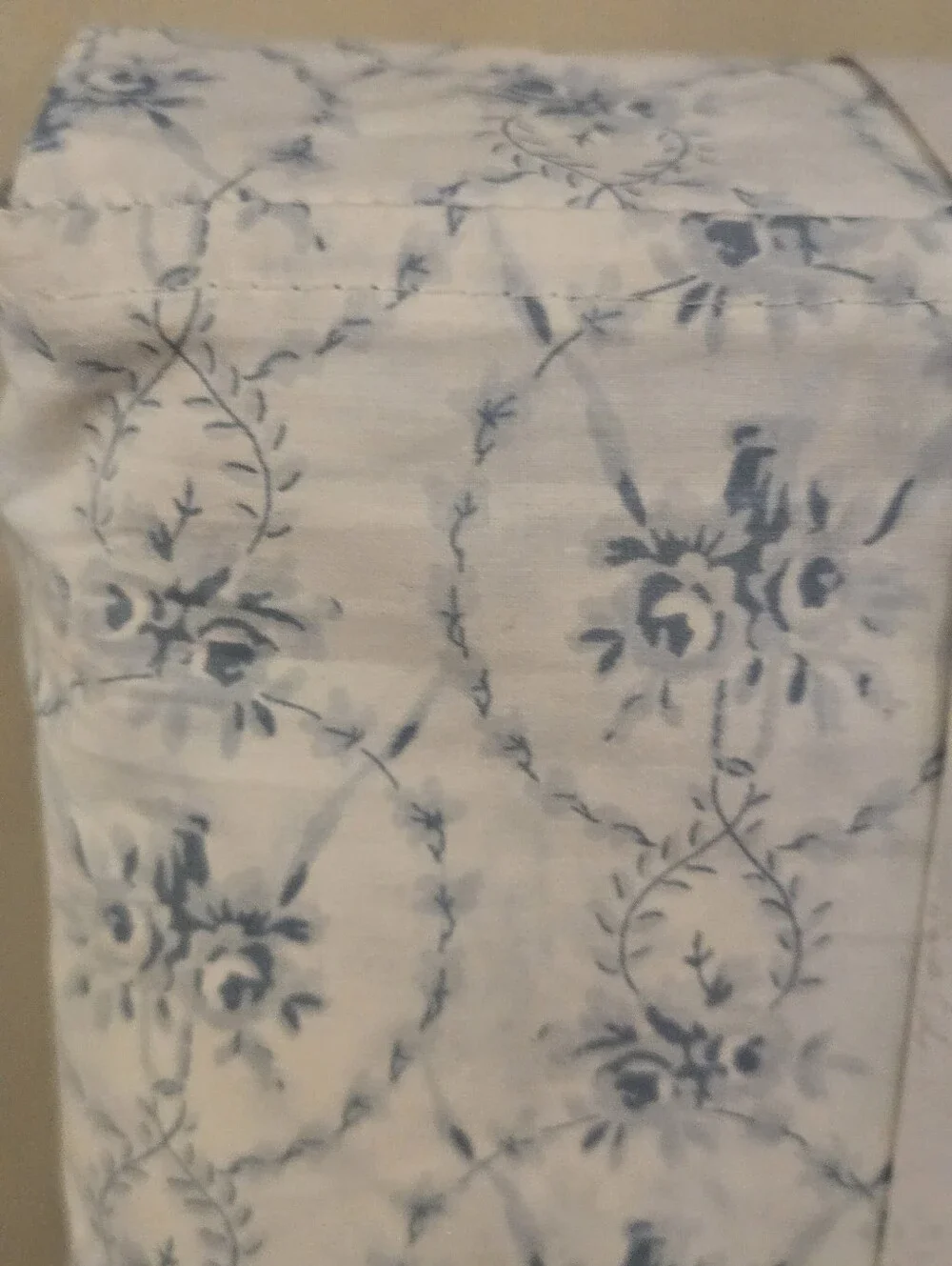 Cabbages & Roses 100% Cotton Percale 4 Pc Full Sheet Set Julia China Blue
